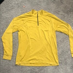 Yellow Zip Up Men's Sweater
